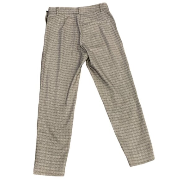 H&M Patterned Ankle Pants Sz 8 Black White Geometric Floral Mandala Print #17L - Picture 3 of 7